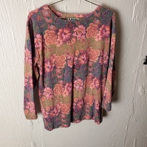Vtg Forenza floral shirt long sleeve medium made in USA